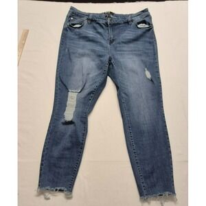 Celebrity Pink Body Sculpt women's mid rise ankle skinny denim blue jeans sz. 20